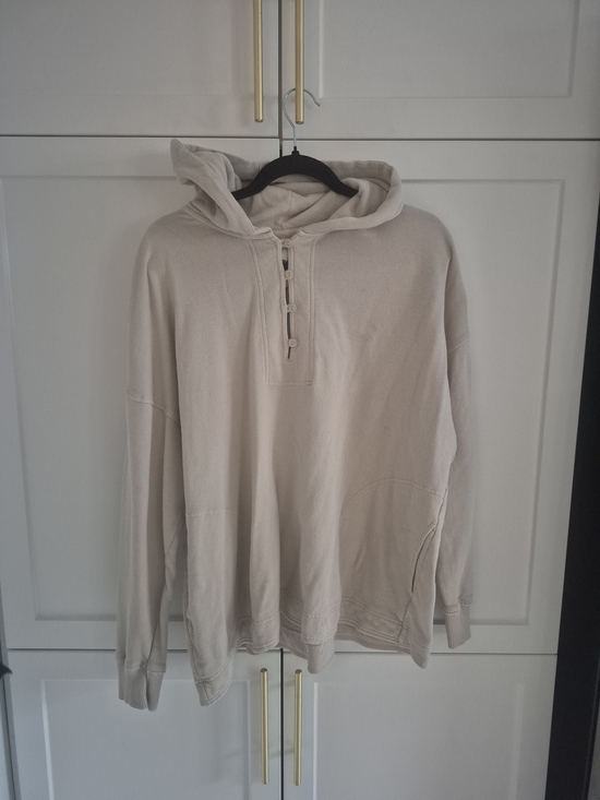 aerie Sweaters - aerie Womens Crewneck Hoodie Sweater in Light Beige